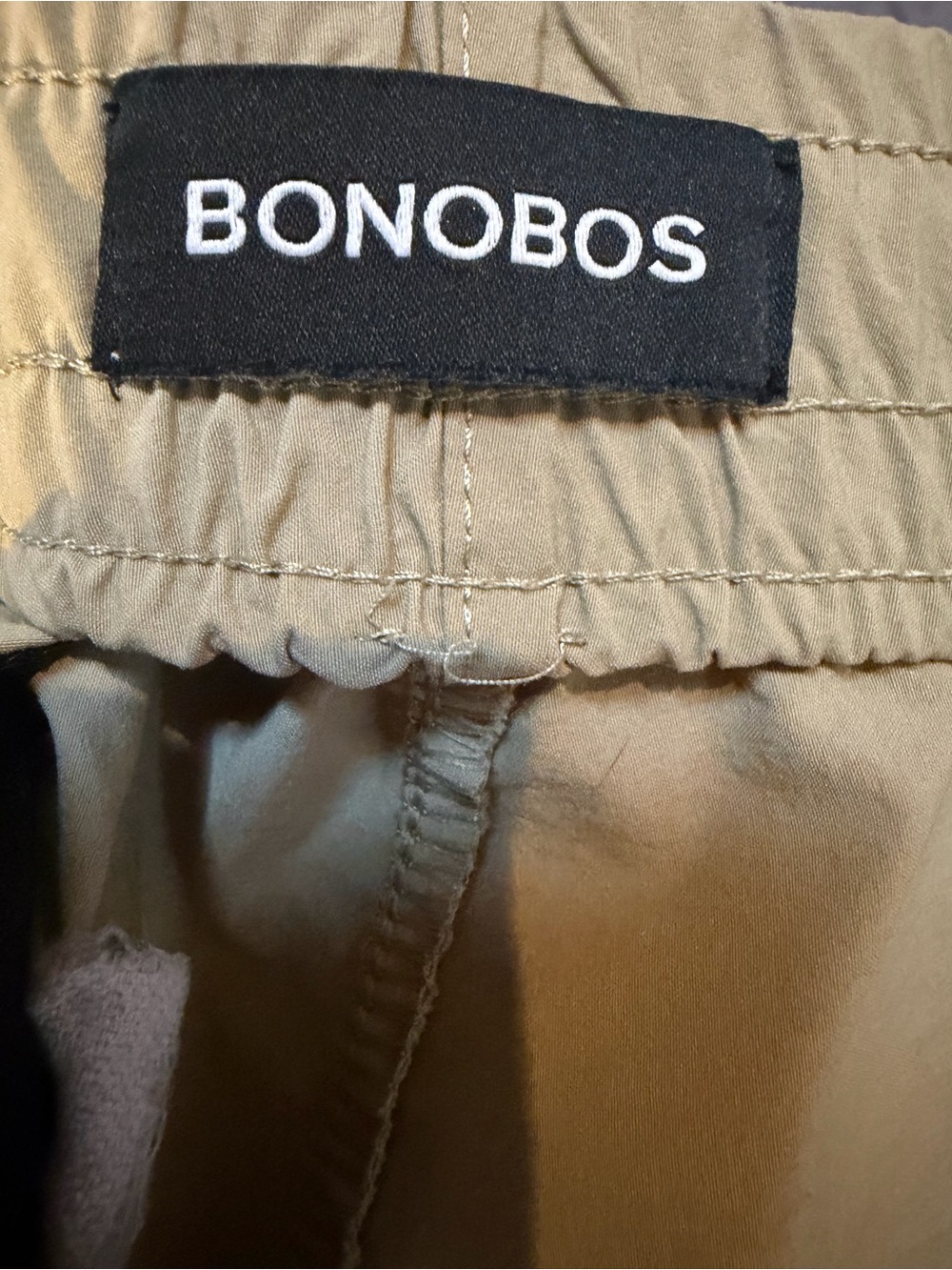 Bonobos Tan Swim Trunks with Black Drawstring - Picture 4 of 8